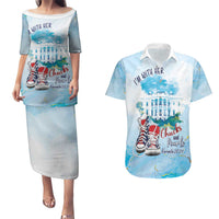 Chucks N Pearls 2024 Couples Matching Puletasi and Hawaiian Shirt I'm With Her LT7 - Wonder Print Shop