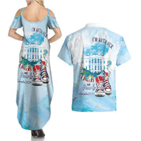 Chucks N Pearls 2024 Couples Matching Summer Maxi Dress and Hawaiian Shirt I'm With Her LT7 - Wonder Print Shop