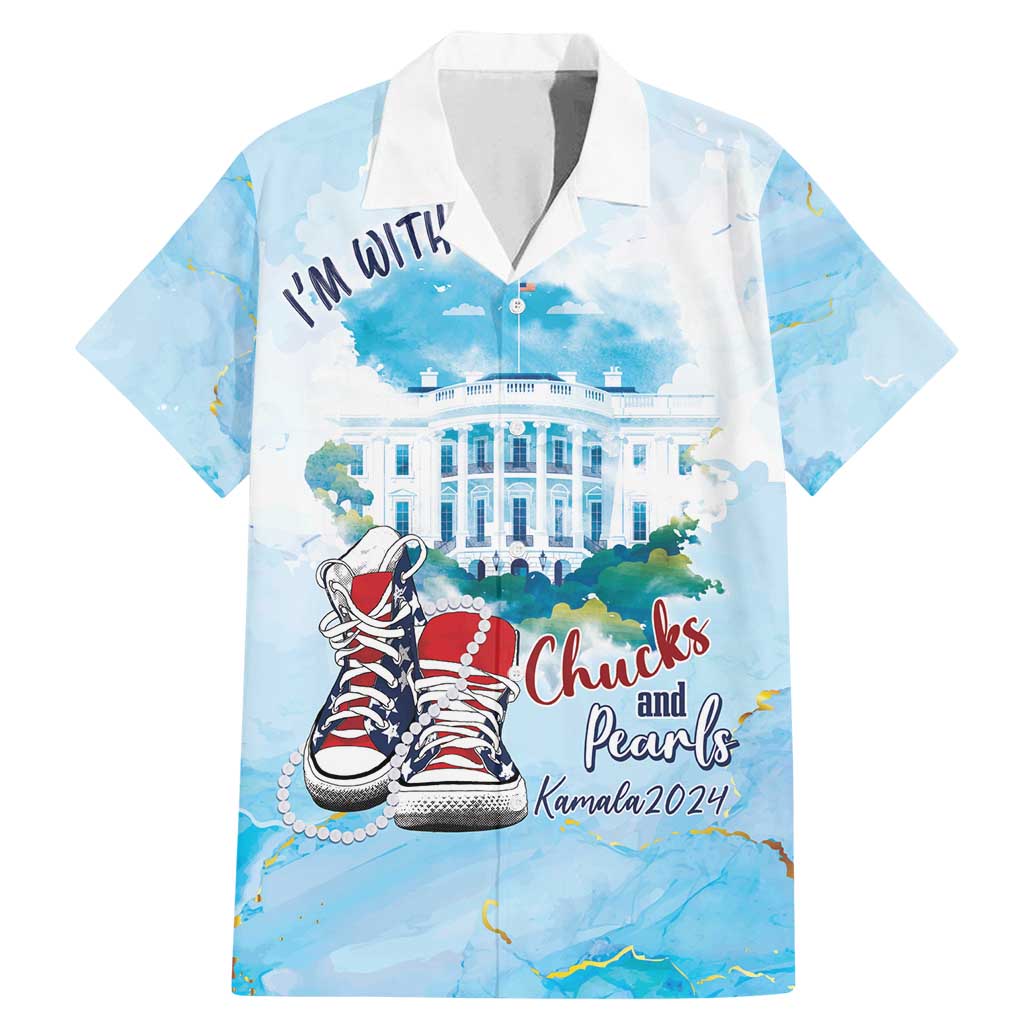 Chucks N Pearls 2024 Family Matching Mermaid Dress and Hawaiian Shirt I'm With Her LT7 - Wonder Print Shop