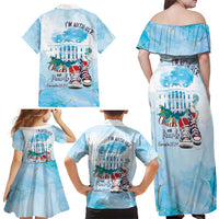 Chucks N Pearls 2024 Family Matching Off Shoulder Maxi Dress and Hawaiian Shirt I'm With Her LT7 - Wonder Print Shop