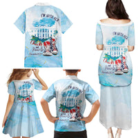 Chucks N Pearls 2024 Family Matching Puletasi and Hawaiian Shirt I'm With Her - Wonder Print Shop