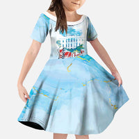 Chucks N Pearls 2024 Family Matching Short Sleeve Bodycon Dress and Hawaiian Shirt I'm With Her - Wonder Print Shop