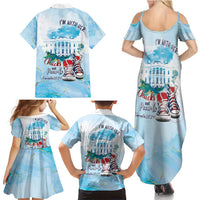 Chucks N Pearls 2024 Family Matching Summer Maxi Dress and Hawaiian Shirt I'm With Her - Wonder Print Shop