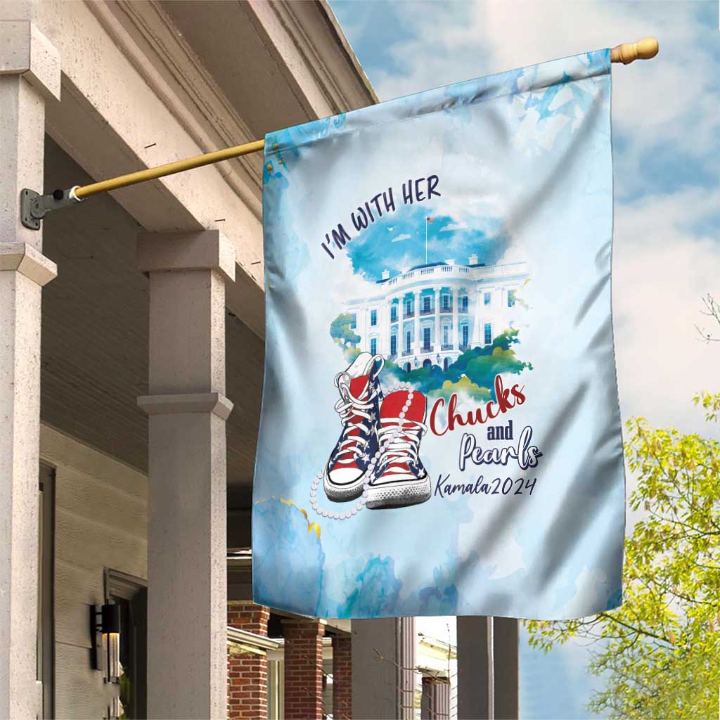 Chucks N Pearls 2024 Garden Flag I'm With Her - Wonder Print Shop