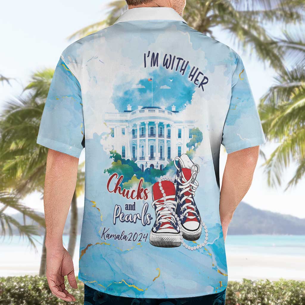 Chucks N Pearls 2024 Hawaiian Shirt I'm With Her - Wonder Print Shop