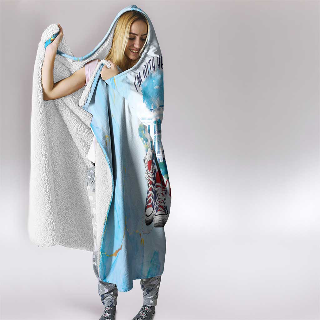Chucks N Pearls 2024 Hooded Blanket I'm With Her