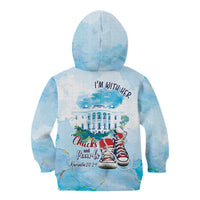 Chucks N Pearls 2024 Kid Hoodie I'm With Her - Wonder Print Shop