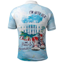 Chucks N Pearls 2024 Polo Shirt I'm With Her - Wonder Print Shop