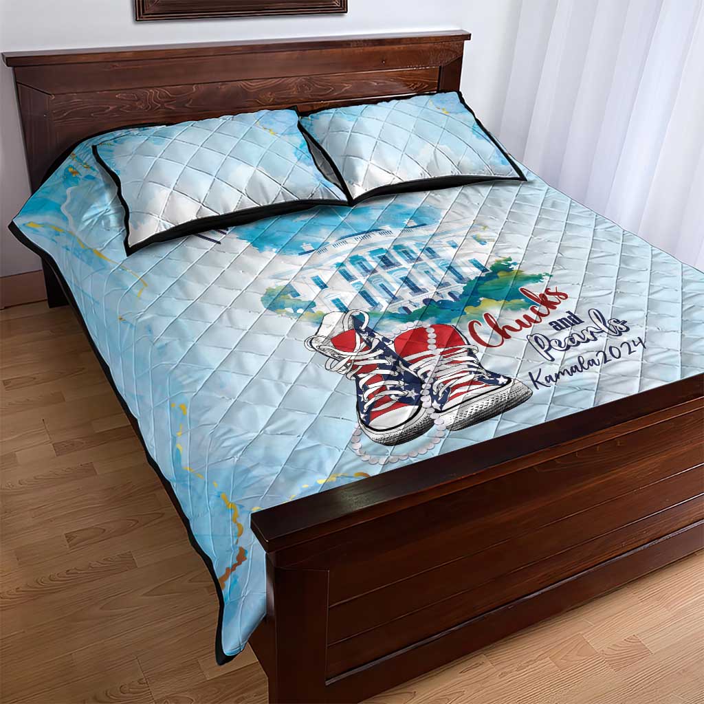 Chucks N Pearls 2024 Quilt Bed Set I'm With Her - Wonder Print Shop