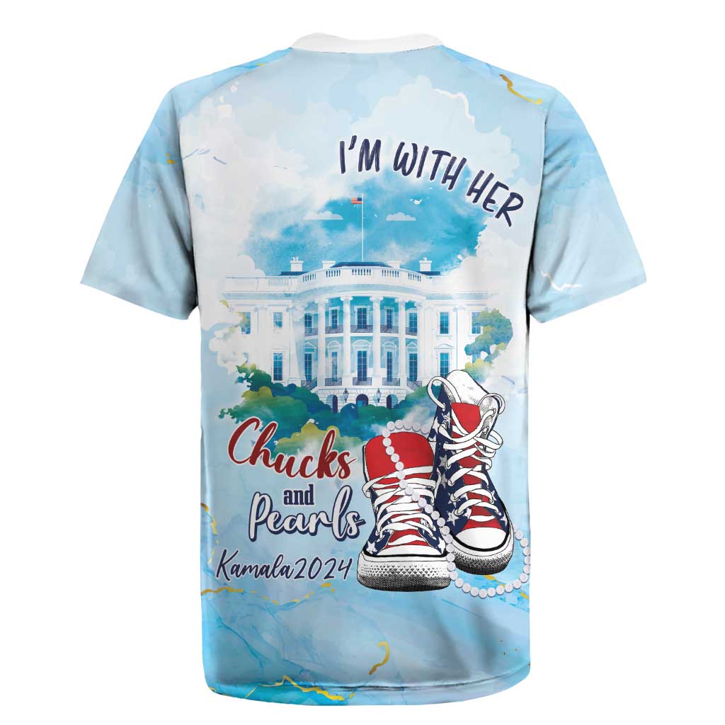 Chucks N Pearls 2024 Rugby Jersey I'm With Her - Wonder Print Shop