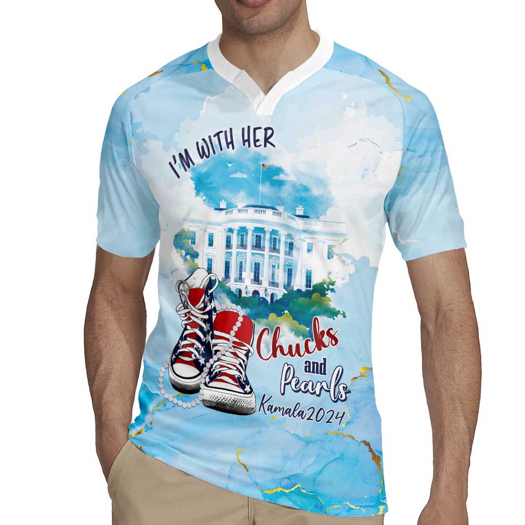 Chucks N Pearls 2024 Rugby Jersey I'm With Her - Wonder Print Shop