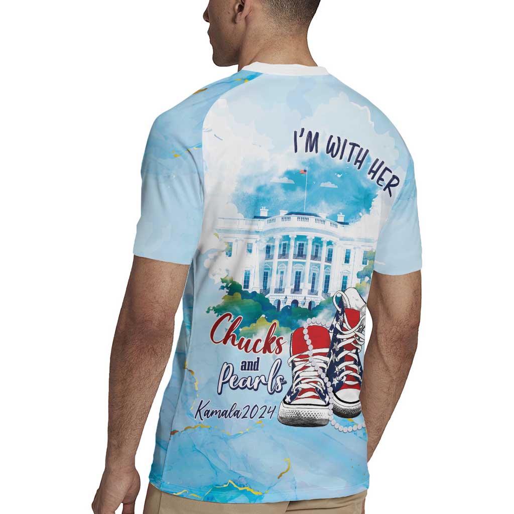 Chucks N Pearls 2024 Rugby Jersey I'm With Her - Wonder Print Shop