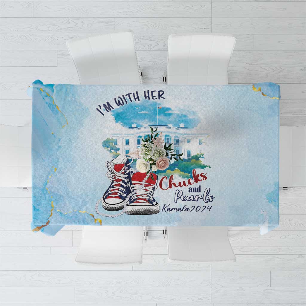 Chucks N Pearls 2024 Tablecloth I'm With Her - Wonder Print Shop