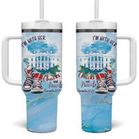 Chucks N Pearls 2024 Tumbler With Handle I'm With Her - Wonder Print Shop