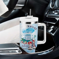 Chucks N Pearls 2024 Tumbler With Handle I'm With Her - Wonder Print Shop