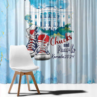Chucks N Pearls 2024 Window Curtain I'm With Her - Wonder Print Shop
