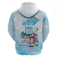 Chucks N Pearls 2024 Zip Hoodie I'm With Her - Wonder Print Shop