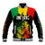 Jamaica Reggae Baseball Jacket Legend Bob Sketch Style One Love LT7 - Wonder Print Shop