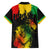Jamaica Reggae Family Matching Short Sleeve Bodycon Dress and Hawaiian Shirt Legend Bob Sketch Style One Love - Wonder Print Shop