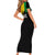 Jamaica Reggae Family Matching Short Sleeve Bodycon Dress and Hawaiian Shirt Legend Bob Sketch Style One Love - Wonder Print Shop