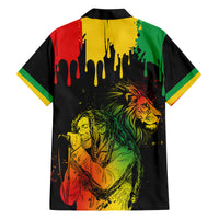 Jamaica Reggae Family Matching Summer Maxi Dress and Hawaiian Shirt Legend Bob Sketch Style One Love - Wonder Print Shop