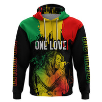 Jamaica Reggae Hoodie Legend Bob Sketch Style One Love - Wonder Print Shop