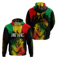 Jamaica Reggae Hoodie Legend Bob Sketch Style One Love - Wonder Print Shop