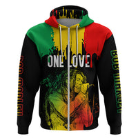 Jamaica Reggae Hoodie Legend Bob Sketch Style One Love - Wonder Print Shop
