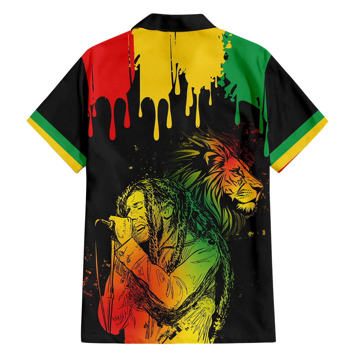 Jamaica Reggae Kid Hawaiian Shirt Legend Bob Sketch Style One Love - Wonder Print Shop