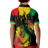 Jamaica Reggae Kid Polo Shirt Legend Bob Sketch Style One Love - Wonder Print Shop