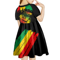 Jamaica Reggae Kid Short Sleeve Dress Legend Bob Sketch Style One Love - Wonder Print Shop
