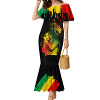Jamaica Reggae Mermaid Dress Legend Bob Sketch Style One Love - Wonder Print Shop