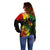Jamaica Reggae Off Shoulder Sweater Legend Bob Sketch Style One Love - Wonder Print Shop