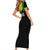 Jamaica Reggae Short Sleeve Bodycon Dress Legend Bob Sketch Style One Love - Wonder Print Shop