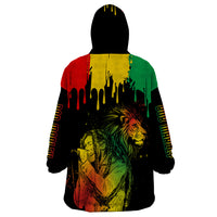 Jamaica Reggae Wearable Blanket Hoodie Legend Bob Sketch Style One Love - Wonder Print Shop