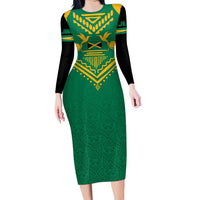 JLP Choose Jamaica Family Matching Long Sleeve Bodycon Dress and Hawaiian Shirt - Wonder Print Shop