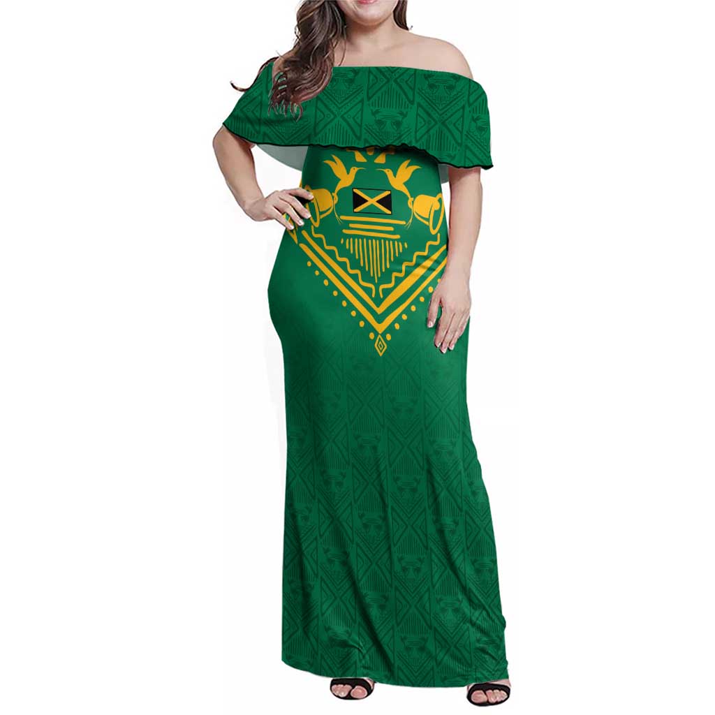 JLP Choose Jamaica Family Matching Off Shoulder Maxi Dress and Hawaiian Shirt - Wonder Print Shop