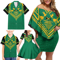 JLP Choose Jamaica Family Matching Off Shoulder Short Dress and Hawaiian Shirt - Wonder Print Shop