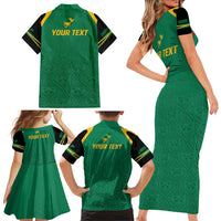 JLP Choose Jamaica Family Matching Short Sleeve Bodycon Dress and Hawaiian Shirt - Wonder Print Shop