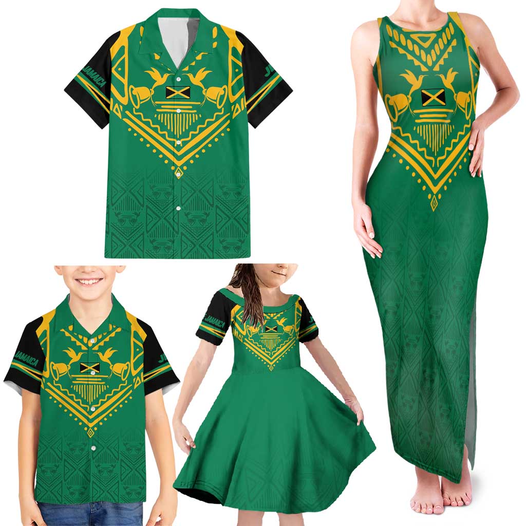 JLP Choose Jamaica Family Matching Tank Maxi Dress and Hawaiian Shirt - Wonder Print Shop