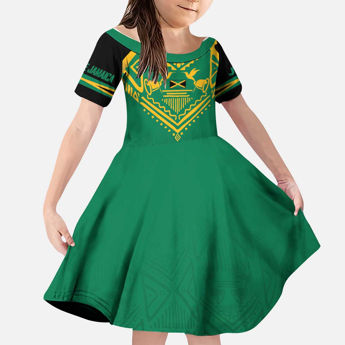 JLP Choose Jamaica Kid Short Sleeve Dress - Wonder Print Shop