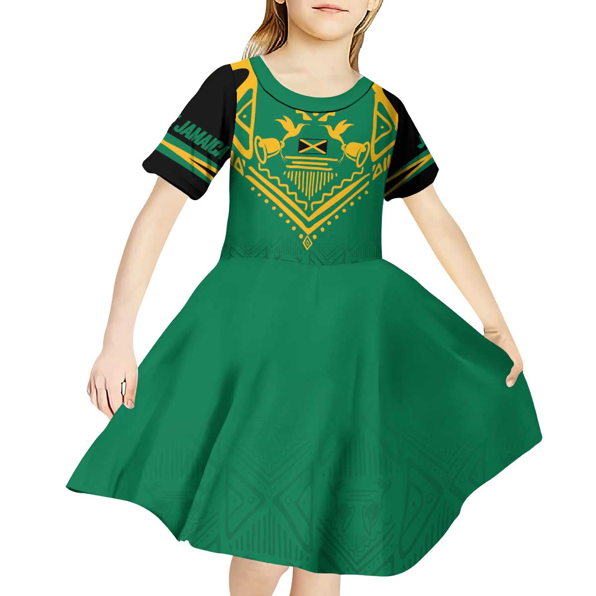 JLP Choose Jamaica Kid Short Sleeve Dress - Wonder Print Shop