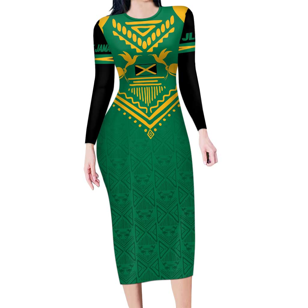 JLP Choose Jamaica Long Sleeve Bodycon Dress - Wonder Print Shop