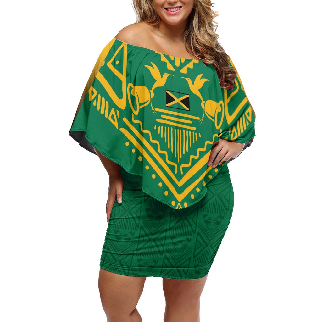 JLP Choose Jamaica Off Shoulder Short Dress - Wonder Print Shop