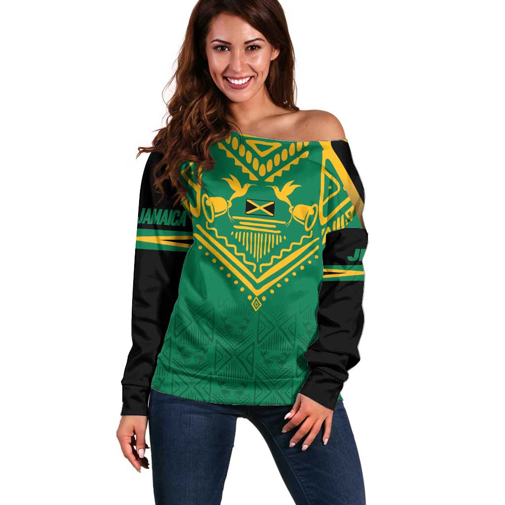 JLP Choose Jamaica Off Shoulder Sweater - Wonder Print Shop