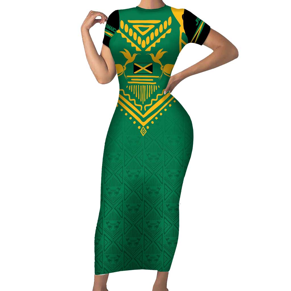 JLP Choose Jamaica Short Sleeve Bodycon Dress - Wonder Print Shop