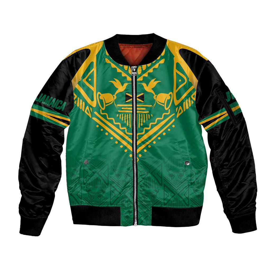 JLP Choose Jamaica Sleeve Zip Bomber Jacket - Wonder Print Shop