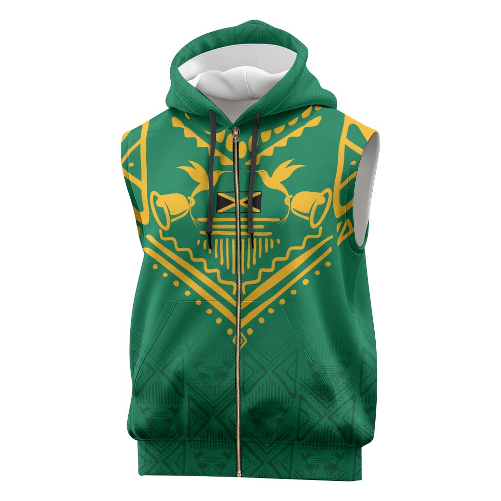 JLP Choose Jamaica Sleeveless Zip Hoodie - Wonder Print Shop