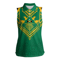 JLP Choose Jamaica Women Sleeveless Polo Shirt - Wonder Print Shop