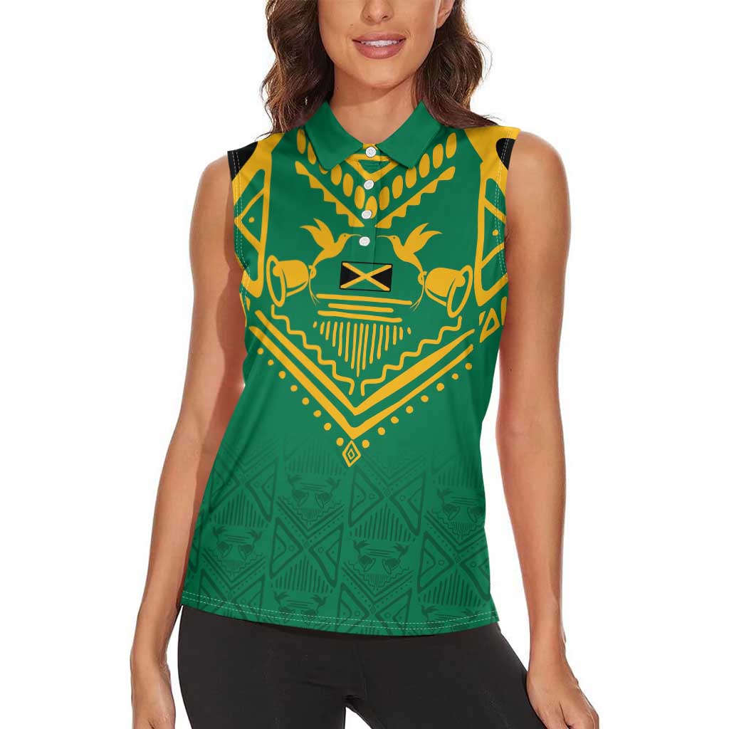 JLP Choose Jamaica Women Sleeveless Polo Shirt - Wonder Print Shop